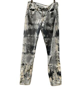 Women's Signature Levi Strauss Modern Straight Custom Bleach Dye Jeans 10L